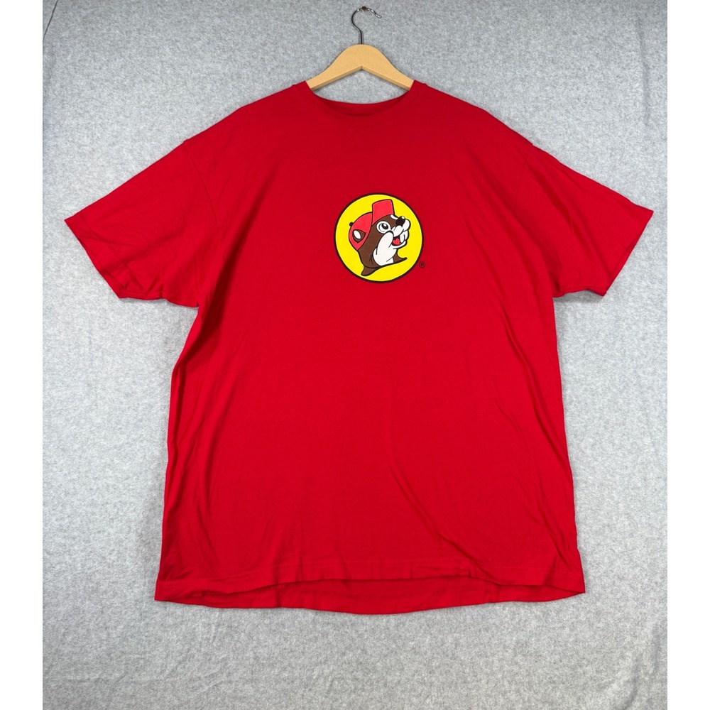 Buc-ee's 2XL Red Graphic T-Shirt Texas Road Trip Cotton Beaver Logo